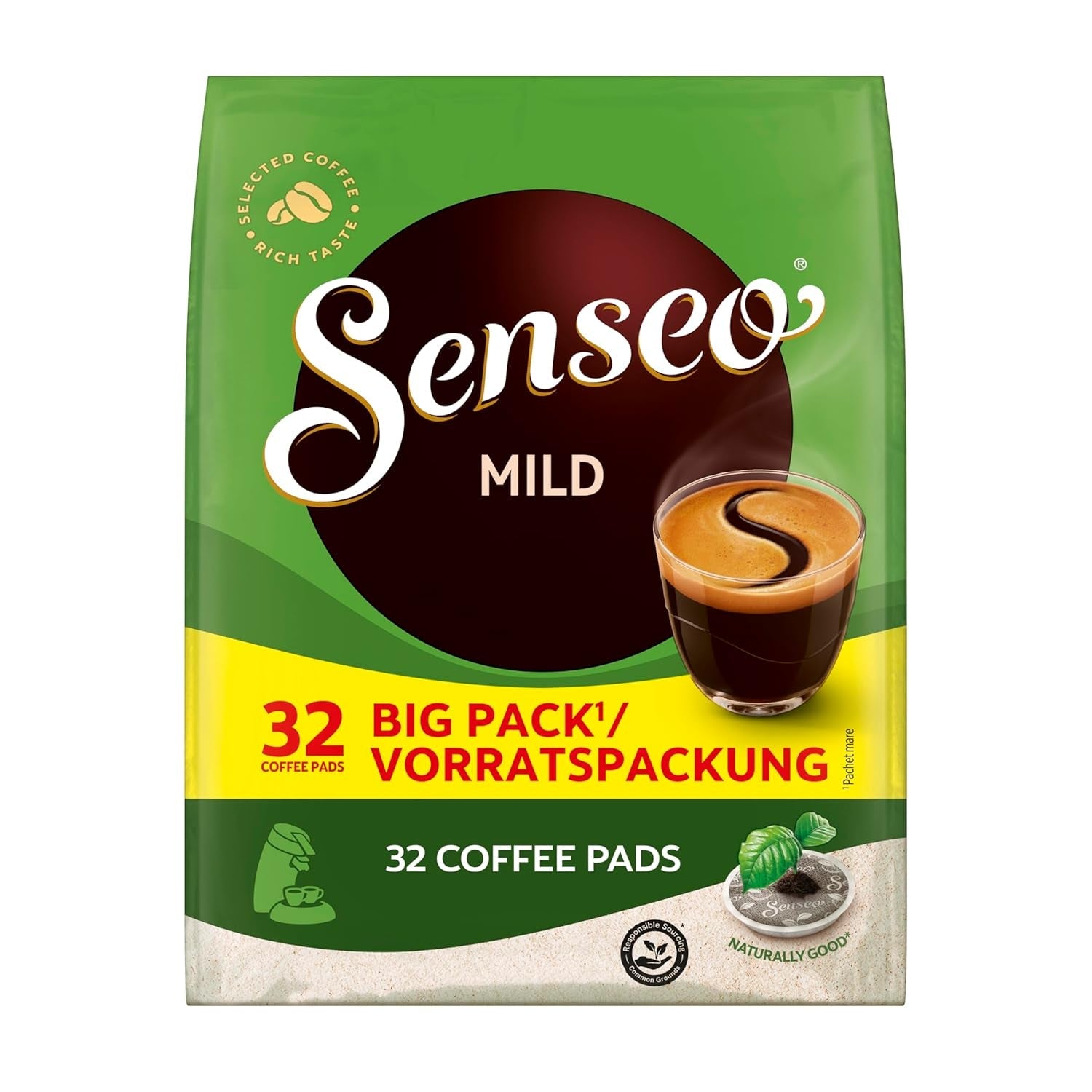 Senseo Pads Mild, Vorratspackung, 5 x 32 Getränke, 160 kaffeepadů