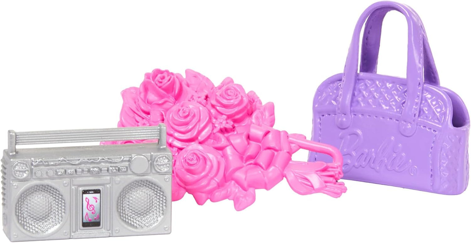 Barbie Ballettstudio Set se 2 loutkama a 9 koulemi, blondýnka a brunetka Balerína-Modepuppen s aussietzem Outfit and zum Tanzmotto passten Teilen, HXC37, [Multicolor]
