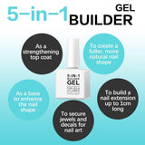 Builder 5 v 1 Builder Gel 15 ml, Nail Builder Gel, Nail Builder Gel, UV/LED prodlužovací lak na nehty, Prodlužování, Nail Art, Nálepky, Gel Nail Builder Gel (bílý)