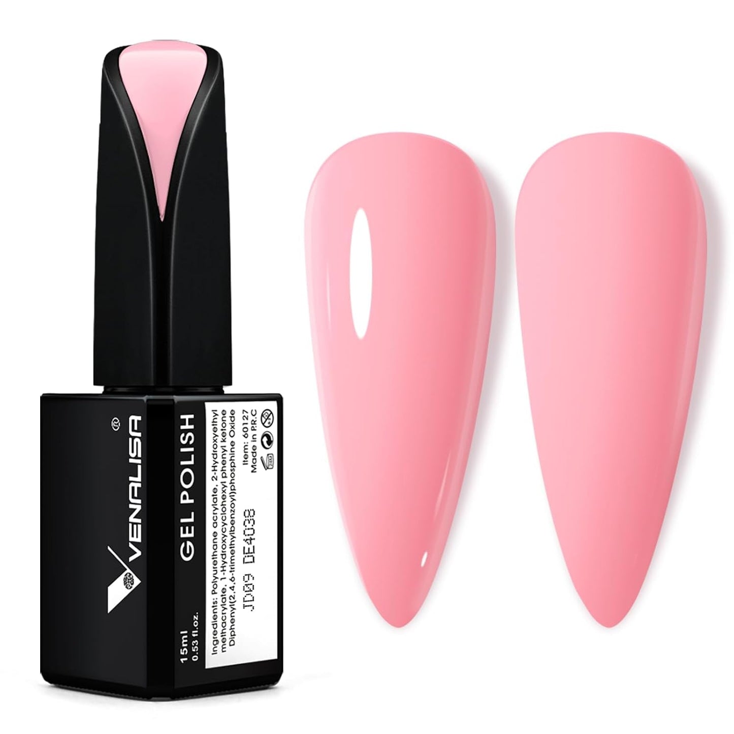 VENALISA Korálově oranžový UV lak na nehty 15 ml gelový lak na nehty pro UV lampu na nehty Průhledný gel lak na nehty Coral Orange Modely pro vlastní design nehtů