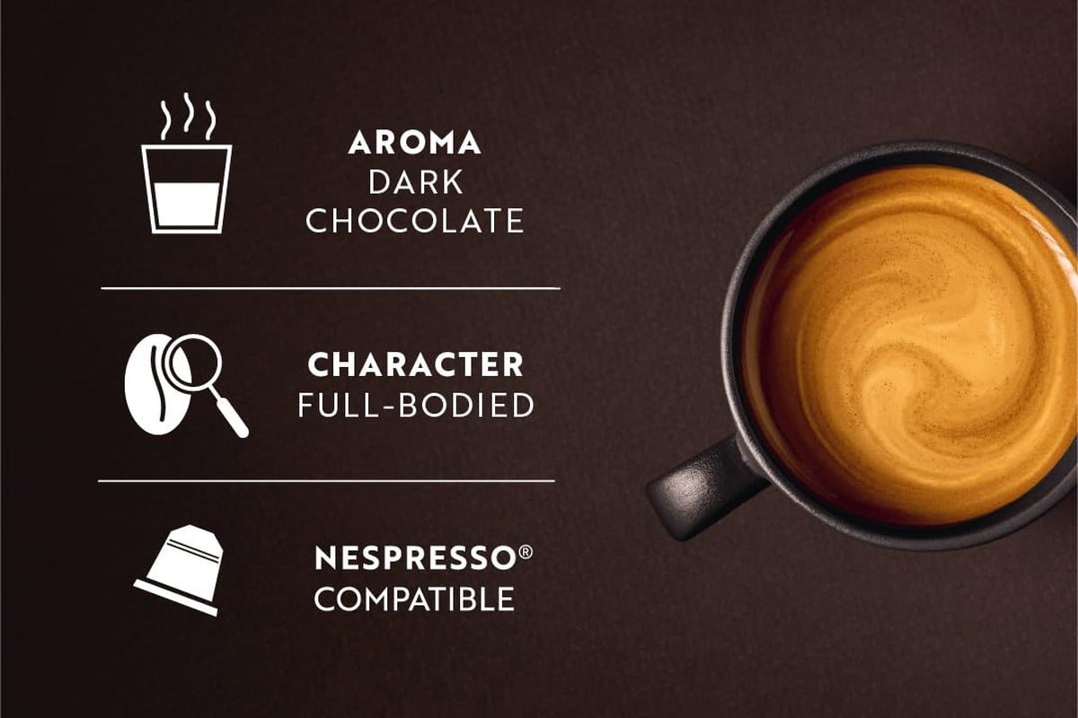Café Royal Espresso Forte – kávové kapsle kompatibilní s Nespresso®, 100% Arabica, plná, středně pražená, intenzita 9/12, 36 kapslí