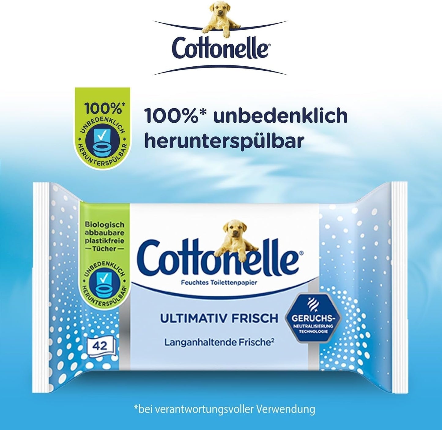 Vlhčené ubrousky, Ultimate Fresh, 12 x 42 ubrousky, technologie Deodycylx, šetrné k pokožce, bez alkoholu a barviv, citlivé, biologicky odbouratelné