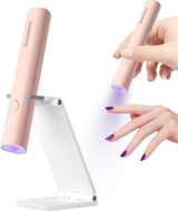 Denabuty UV lampa na gelové nehty, Mini U V LED lampa na výměnu nehtů se stojánkem Tragbare Malá UV lampa na nehty na gelové nehty, pro Aushärten Von Nagelkleber & Nail Tips bílá