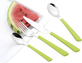 JANE příbory, leštěná nerez 18/0, zelené plastové rukojeti, 24 kusů Kitchen Naty Shop