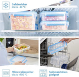 Emsa 515585 Food Clip & Close | 3dílná sada | plast | průhledná / zelená | 0,55 / 1 / 2,2 litru Naty Shop boxy na skladování potravin