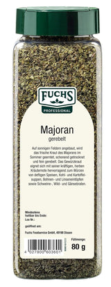 - Majoránka gerebelt | Mit praktischem Streuaufsatz | Zum Verfeinern von Bohnen- und Linseneintöpfen | 80 g ve velkém množství