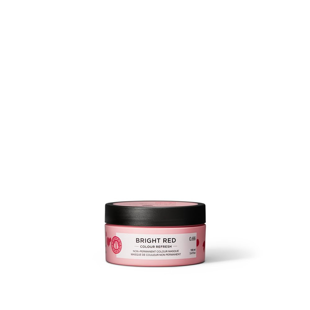 Maria Nila Color Refresh 300 ml - Vyživující barevná bomba obsahující dočasné barvicí pigmenty, které rychle osvěží barvu vlasů. 100% vegan. Bez sulfátů a bez parabenů. Naty Shop Jasně červená barva na vlasy