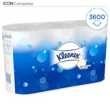 Kleenex Standardní role 8441 toaletní papír – 2vrstvý toaletní papír – 6 balení po 6 rolích x 600 listů, bílá (36 rolí/21 600 listů celkem)