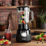 Russell Hobbs Standmixer [1,5L Glasbehälter] Matt Schwarz (Starker 0,9PS Motor, Impuls-/Ice-Crush-Funktion, Edelstahlmesser, Bpa-Frei Mixer, Elektrischer Zerkleinerer, Smoothie-Maker) 24722-56 Kitchen Naty Shop
