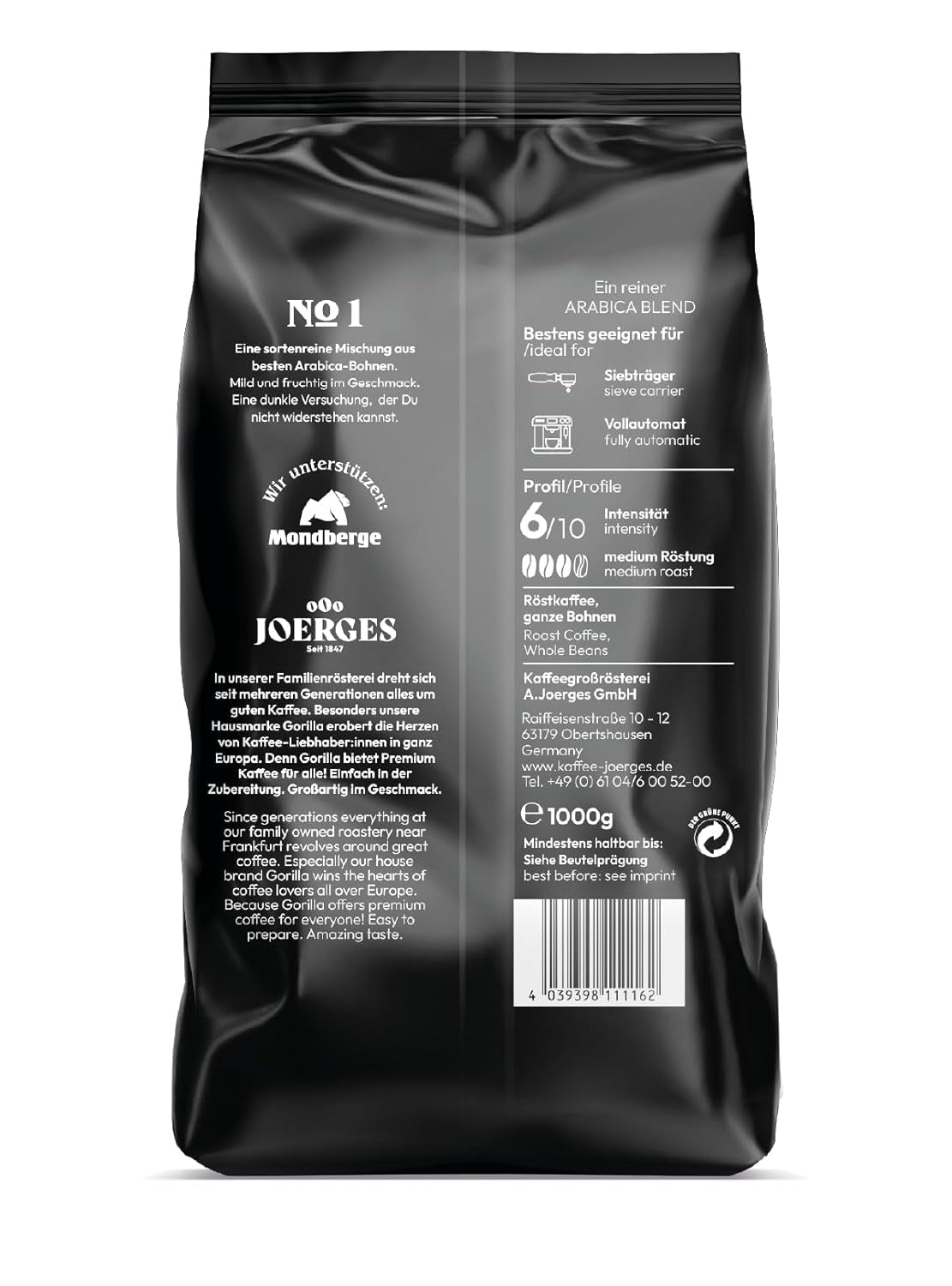 Joerges dark_roast, Espresso Cream č. 1,1 kg