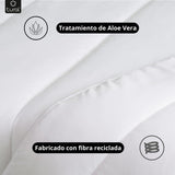 Tural - Přikrývka 150 X 220 cm s úpravou Aloe Vera, výplň z vláken 300 G/M², měkká, prodyšná, certifikovaná Oeko-Tex (bílá, postel 90 cm) Přikrývky a přikrývky Naty Shop