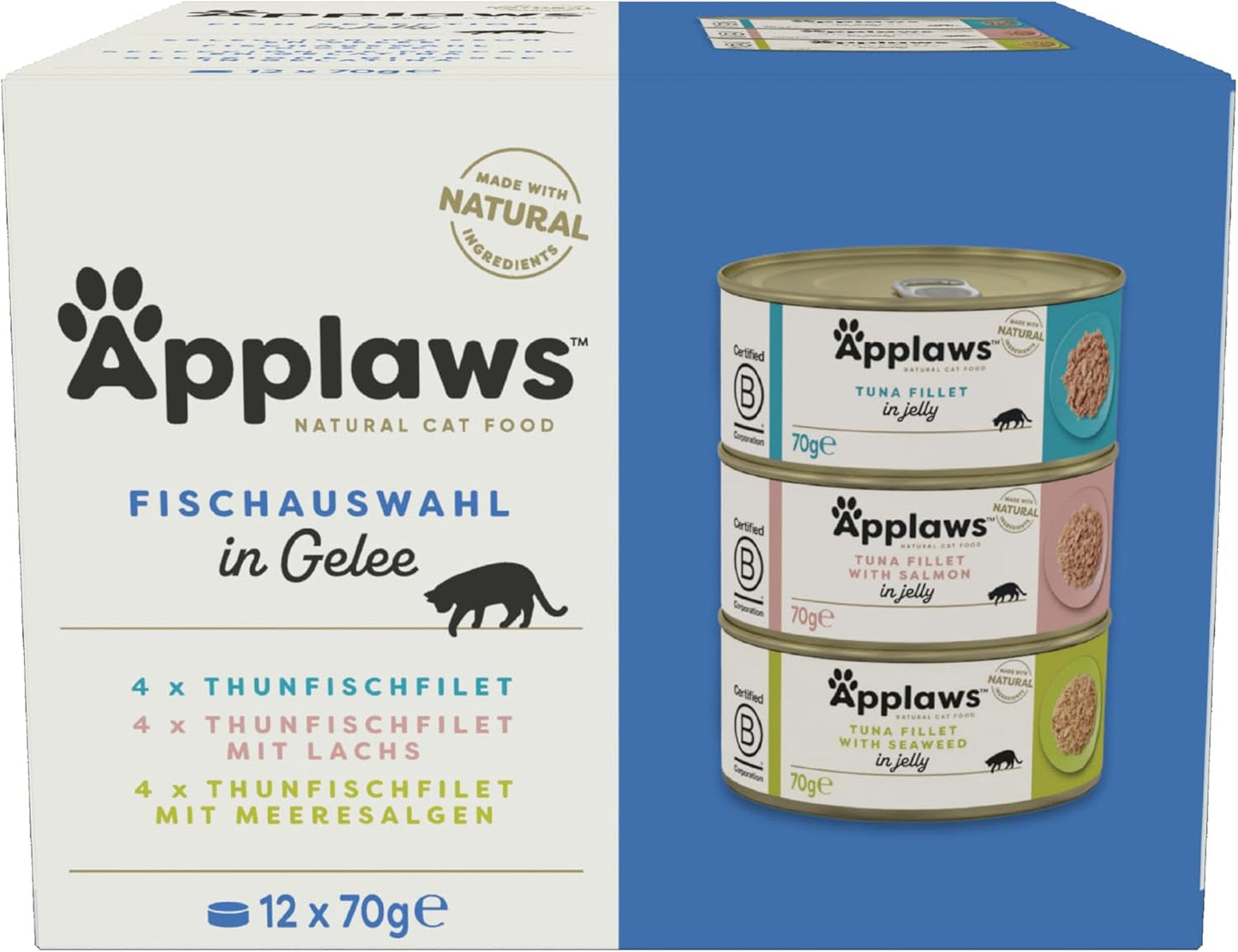 Applaws Natural Mokré krmivo pro kočky Jelly Fish Selection (balení 12 x 70 g)