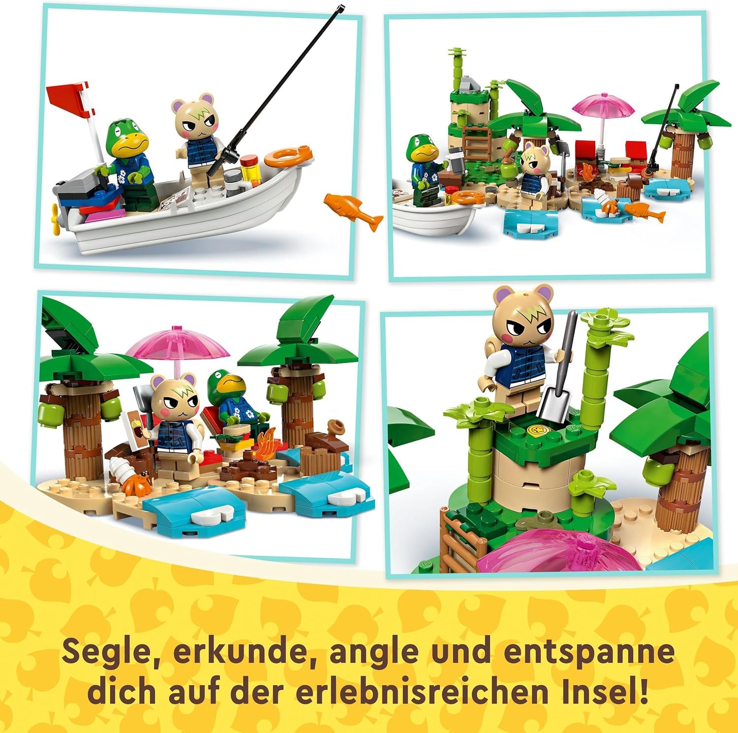 LEGO Animal Crossing Käptens Island Prohlídka lodí, kreativní hračka pro děti se 2 minifigurkami ze série videoher včetně Huschke, dárek pro dívky a chlapce od 6 let 77048 Stavebnice Besuche den LEGO-Store
