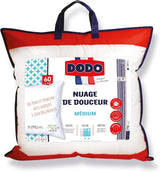 DODO Premium Polštář, 60 X 60 Cm, Střední komfort, Polštář Cloud De Douceur | Odolný proti roztočům a nadýchaný | Perkálová bavlna + podšívka Lze prát v pračce na 40 °C standardní polštáře Naty Shop
