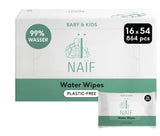 Naïf Plastikfreie Feuchttücher 432 Stück (8Er X 54 Feuchttuch) - Pflege Für Babypo, Körper Und Gesicht - 99 % Aus Wasser - 0 % Parfüm Und Alkohol - Nachhaltige Feuchttücherbox Eukalyptus Balení Eukalyptus Sensi Eukalyptus
