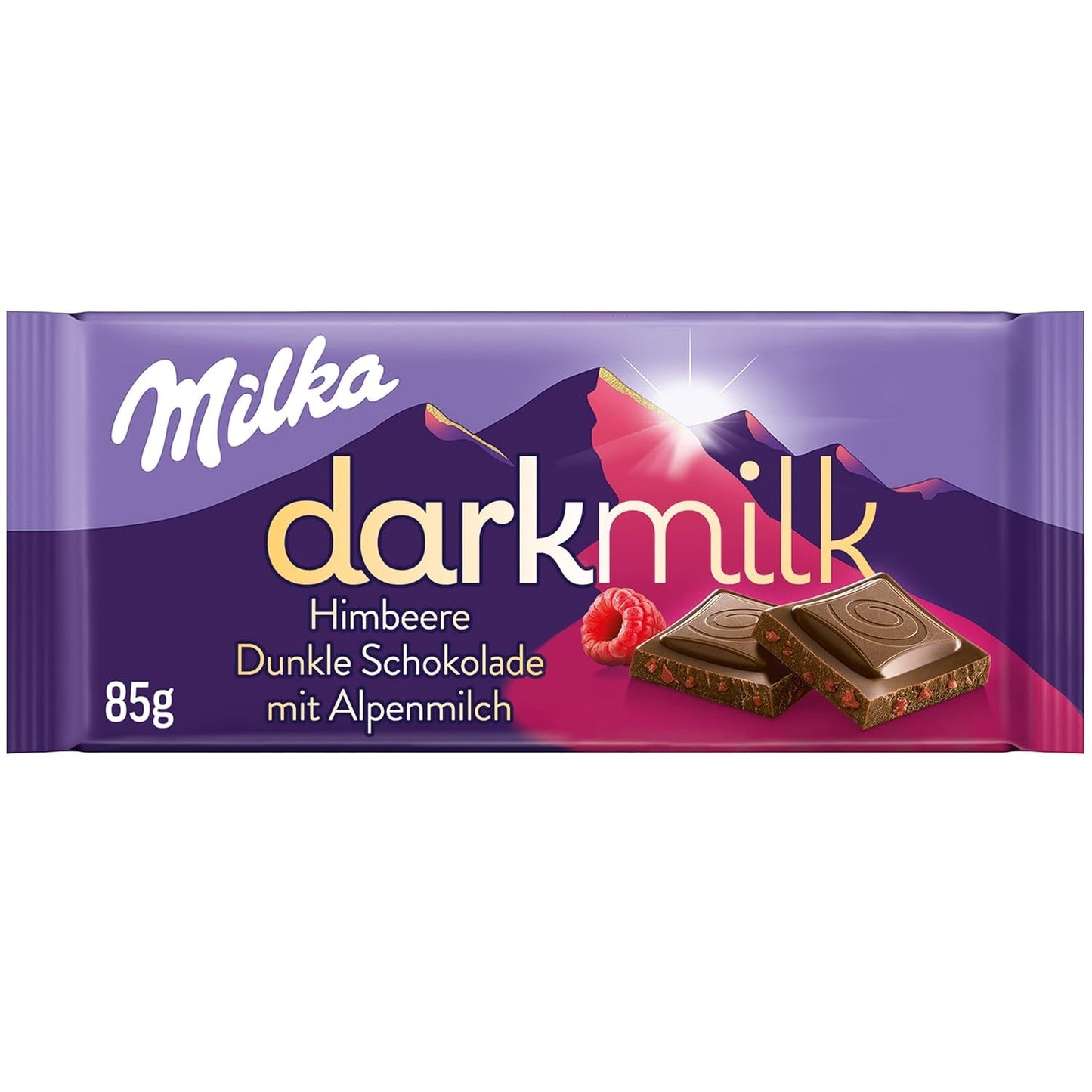 Milka Black Milk – alpská hořká čokoláda s mléčnou a krémovou nugátovou náplní – 85g (balení 5 ks)