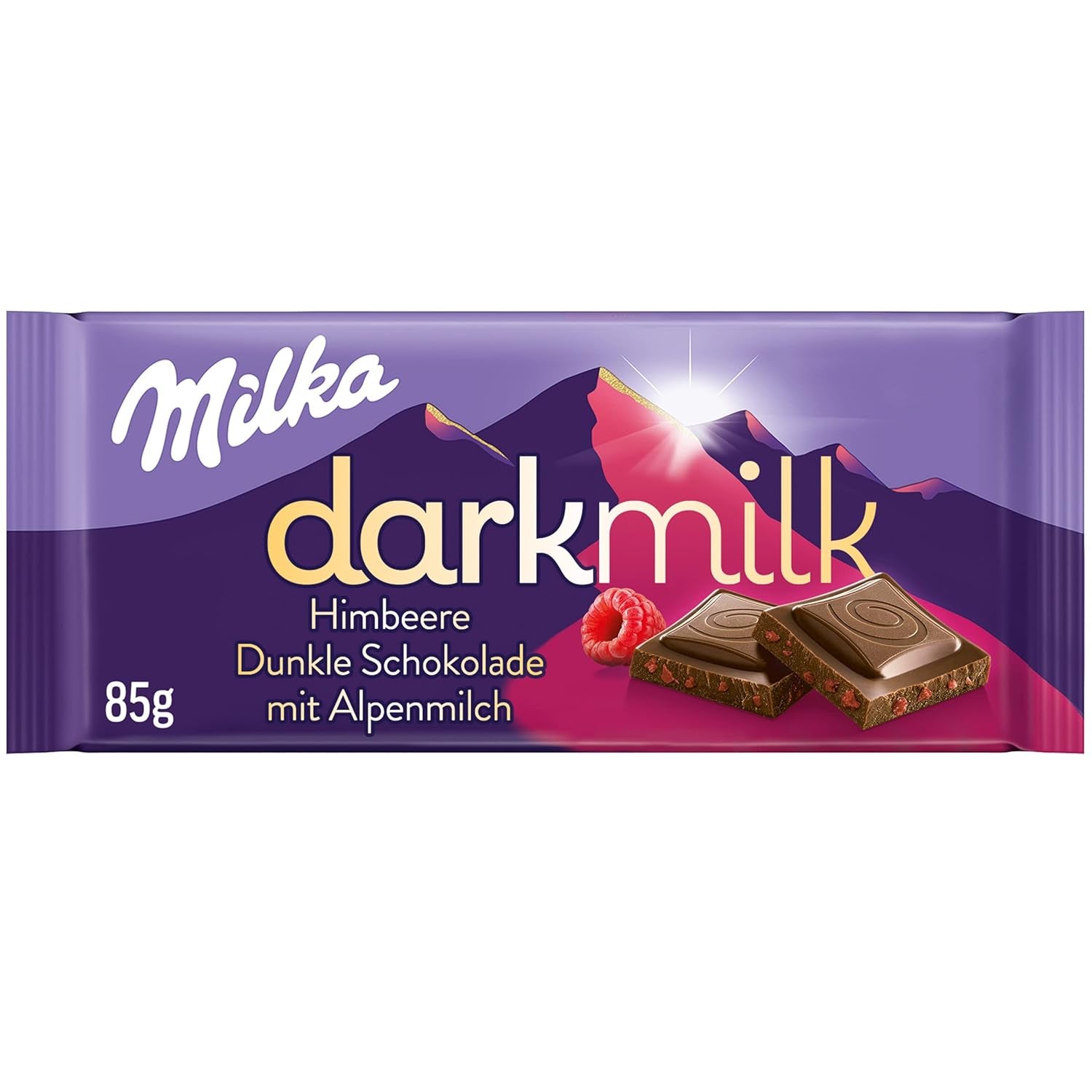 Milka Black Milk – alpská hořká čokoláda s mléčnou a krémovou nugátovou náplní – 85g (balení 5 ks)