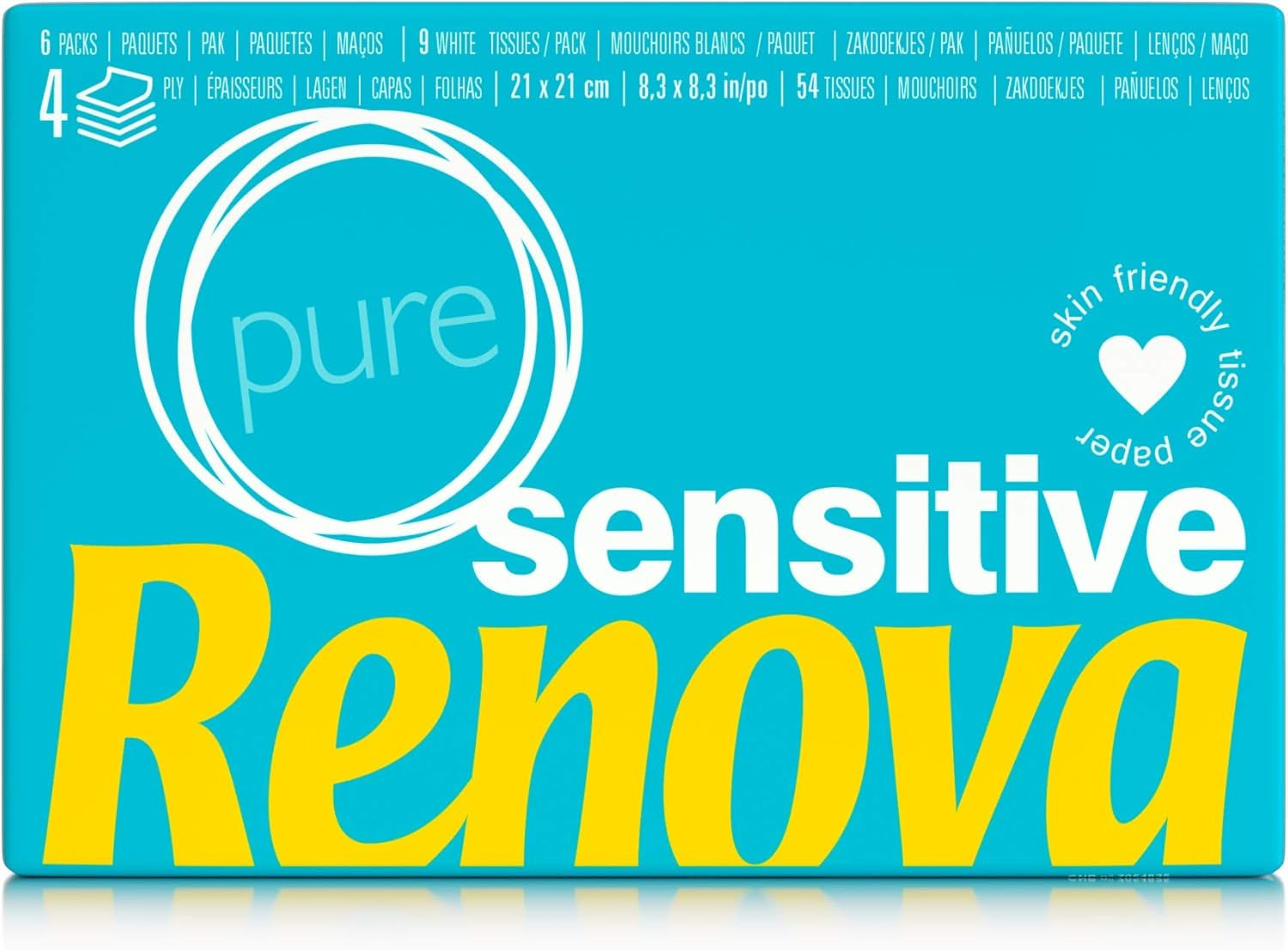 Kapesníčky Renova Sensitive Pure - 6 balení bílých ubrousků