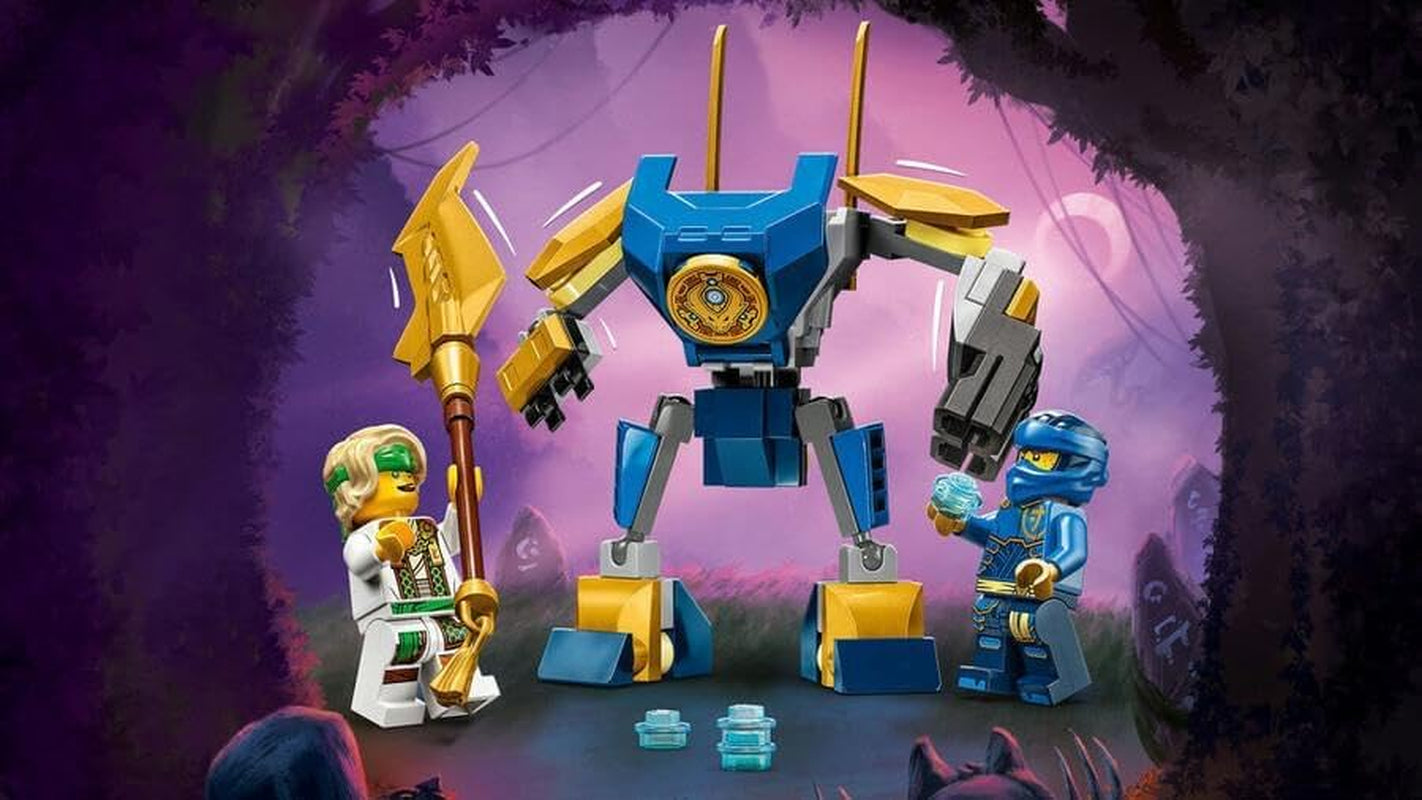 LEGO NINJAGO Jay Battle Mech, hračka ninja pro děti s figurkami, včetně minifigurky Jaye s mini katanou, akčními figurkami a robotem, malý dárek pro kreativní chlapce a dívky od 6 let 71805 Stavebnice Besuche den LEGO-Store