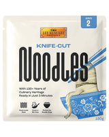 LEE KUM KEE Knife Cut Noodles - Asijské nudle krájené nožem s pikantní pevnou texturou, ideální pro wok pokrmy a polévky, polosuché, dvě porce v balení, 6 x 180g multipack