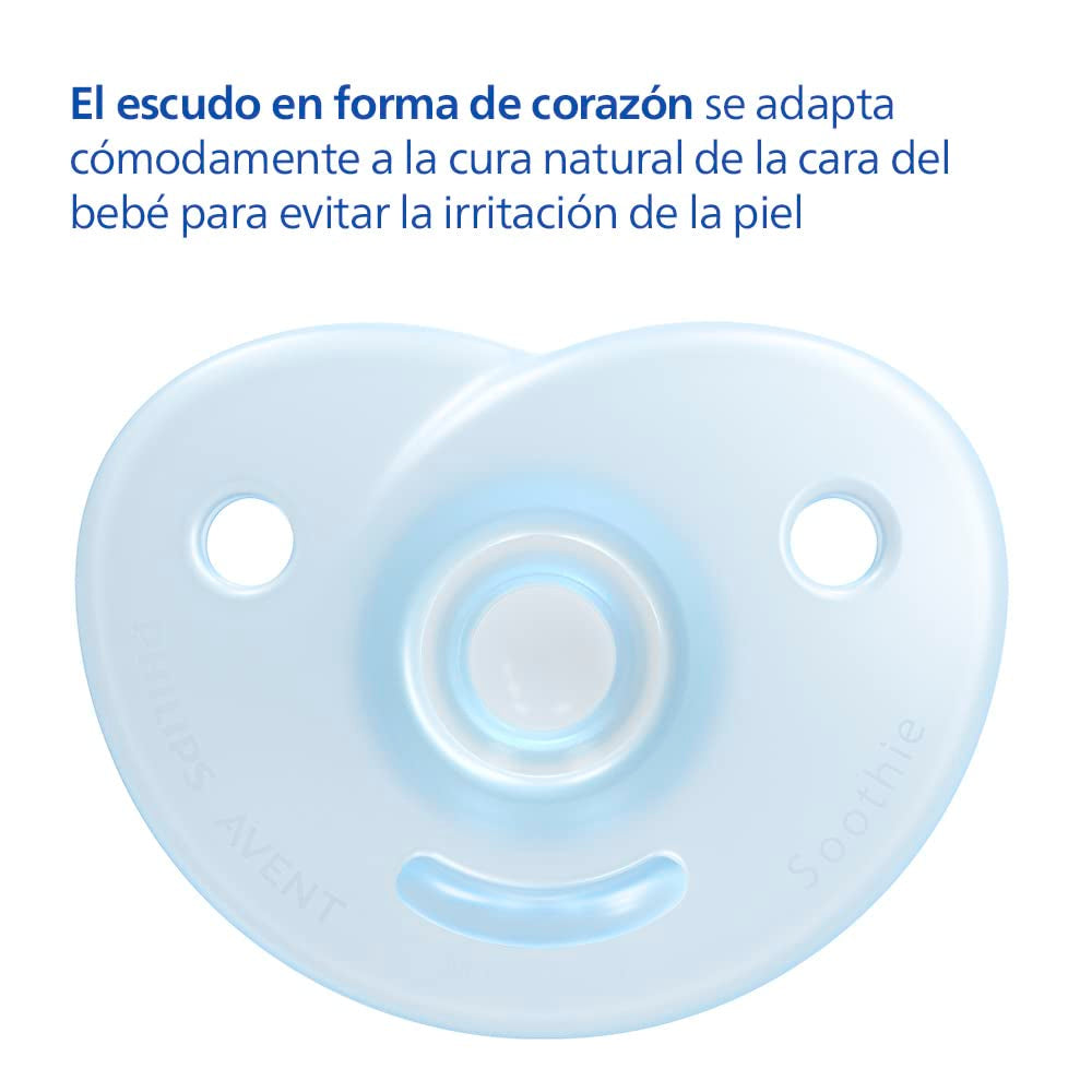 Philips AVENT Soothie - dudlík bez BPA pro děti ve věku 0-6 měsíců, modrá/světle modrá (model SCF099/21)