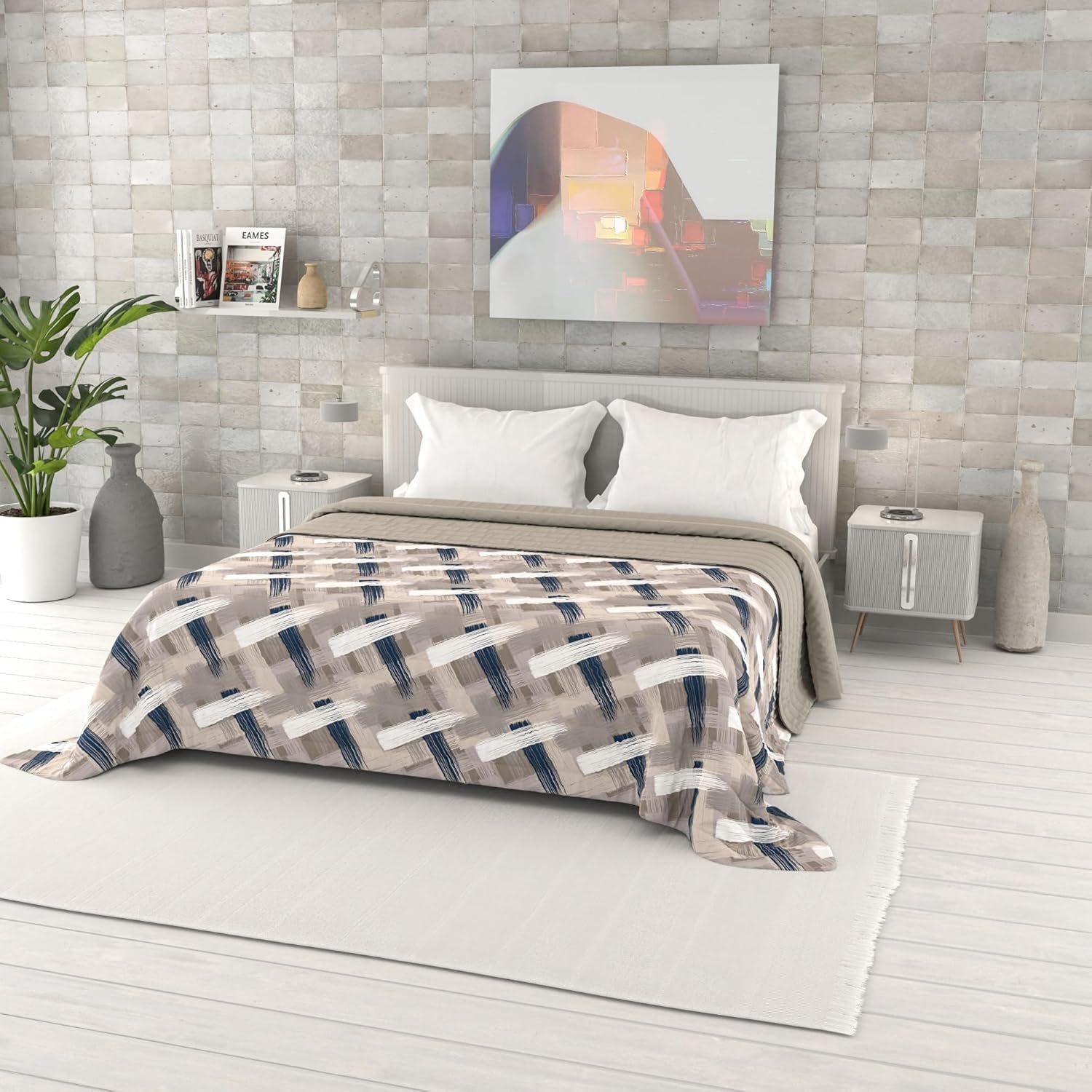 Letní přikrývka s fantasy potiskem, polyesterová výplň, lístky, 260 x 270 cm