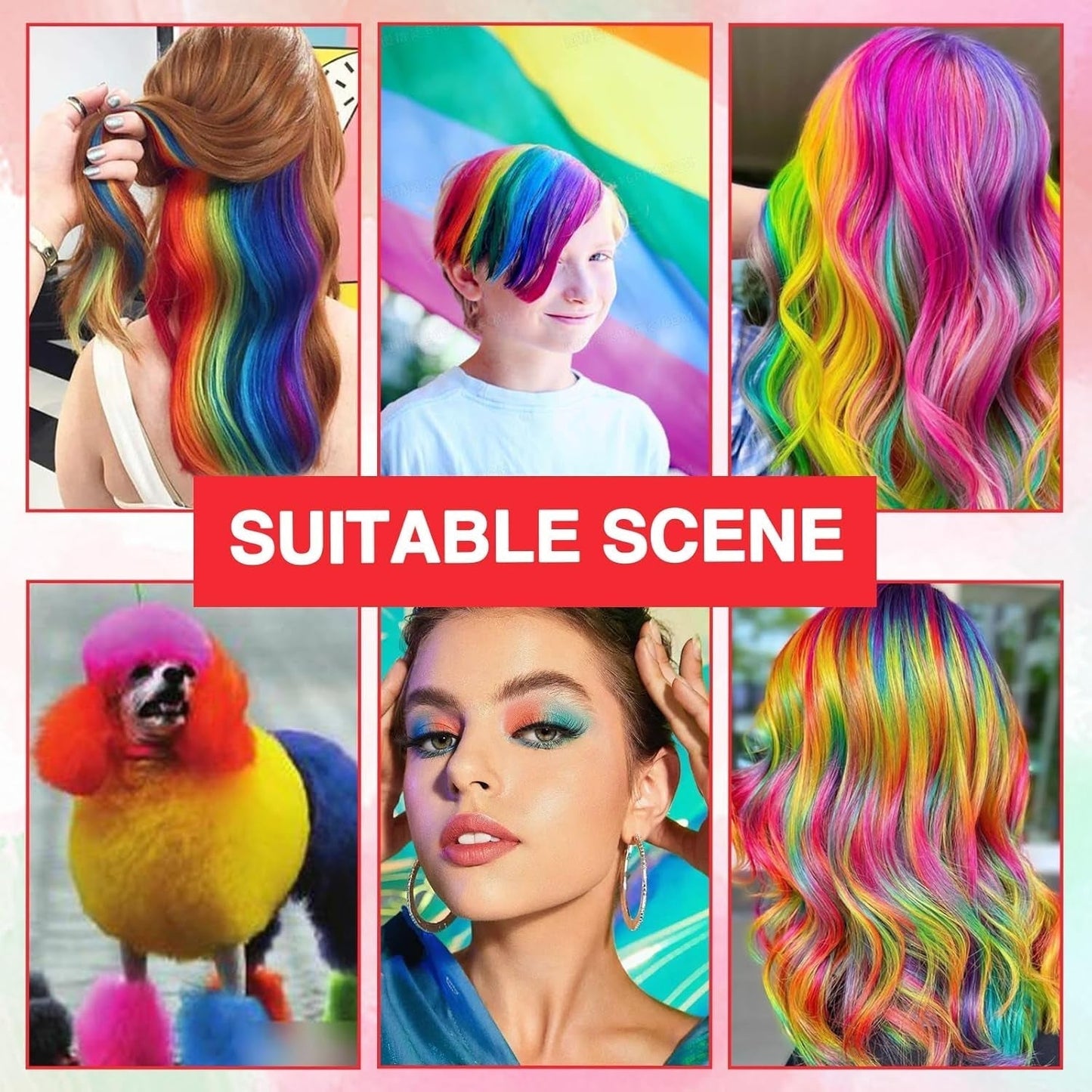 5 barev Dětská Dočasná barva na vlasy Smývatelná barevná řasenka Hair Chalk Salon Hair Dye Shop Naty Shop