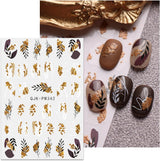 JMEOWIO Nálepka na nehty Blumen Glitzer 9 Blatt Nálepka na nehty Selbtklebend Nagelaufkleber Frühling Letní Blumen Dekoration Nageldesign Zubehör