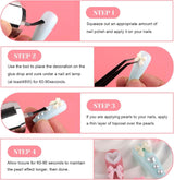 500 ks 3D Nägel Charm Schleifen Charms Nägel Nail Art Charms Schleife Nagel Charms Nägel Nail Art Schleifen Nageldekorationen Mit Aufnahmewerkzeug Für Frauen Und Mädchen Nagel-Diy-Zubehör