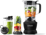 Nutribullet Full Size Blender, Elektrischer Mixer, Multifunkční Stabmixer, Professioneller Mixer, 1000 Watt Leistung, 1,6L Becher, Grau, NBF450DG Kitchen Naty Shop Dunkelgrau 1200 Watt