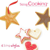 Scrapcooking - 4dílné popisovače: zlaté, čokoládové, bílé a červené - dekorativní jedlá pera pro psaní a kreslení na zákusky, dorty a sušenky
