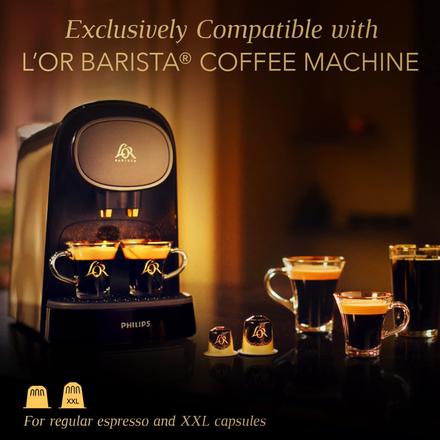 L'OR Barista Kaffeekapseln Ristretto, exkluzivně pro L'OR Barista Maschinen, 5er Pack, 5 x 10 kapsel