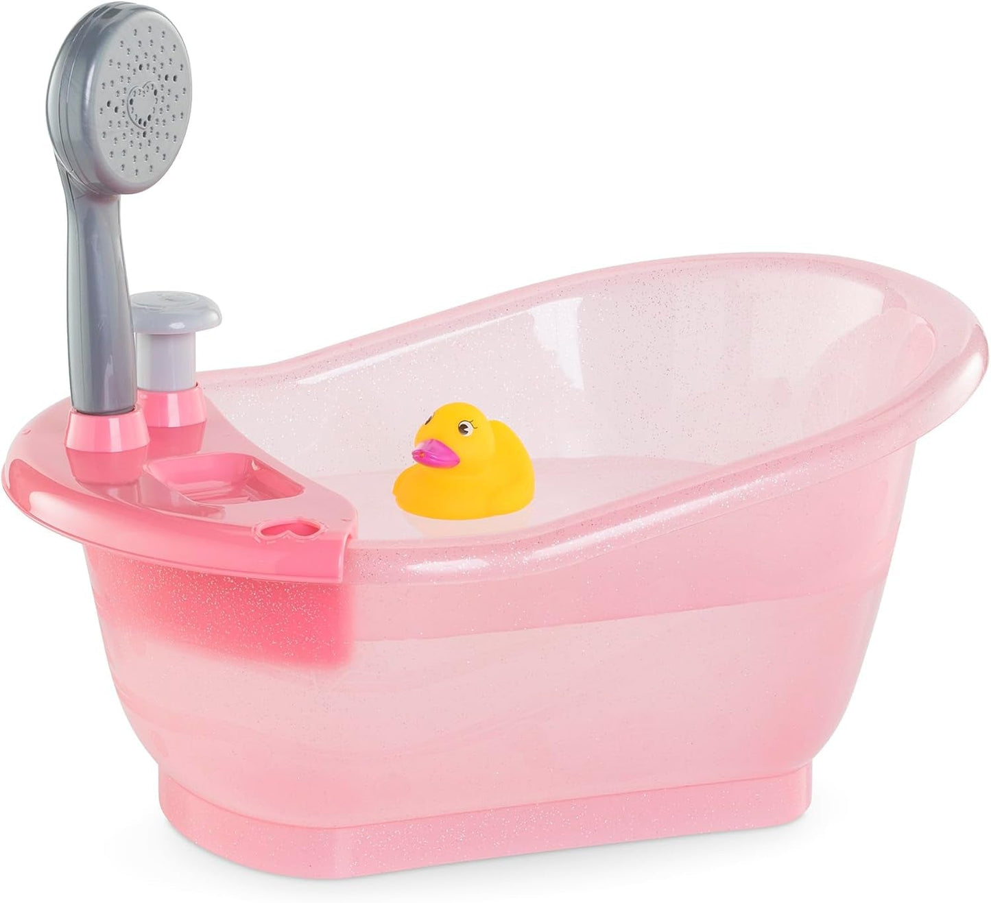 Corolle 9000141660 - Vanička Mon Grand Poupon s funkcí pumpy a gumovou kachnou pro všechny panenky 30-36 cm, 32,5 cm, od 3 let