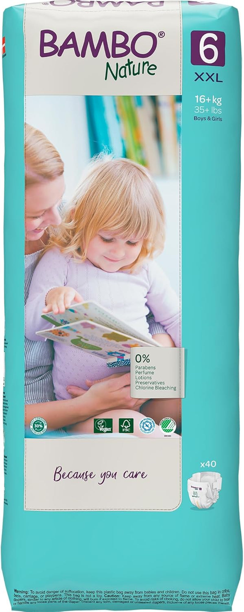 Bambo Nature Premium Eco plenky, velikost 6, 1,63 kg