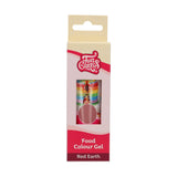 Funcakes Red Earth Food Coloring Gel: Vysoce koncentrované potravinářské barvivo na těsto, krém, fondán, marcipán a pečivo. Snadné dávkování. Jediná kapka pro vytvoření zářivých barev. halal. 30 g.