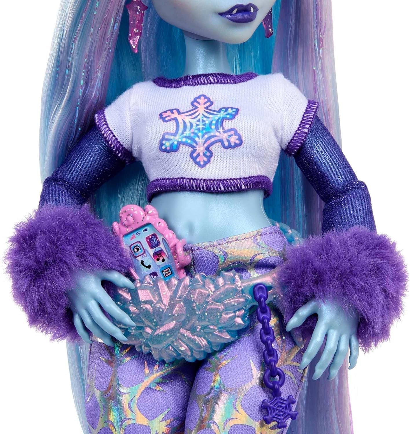 Monster High Abbey Bominable Yeti s mamutím mazlíčkem a příslušenstvím – strašidelný vzhled sněhových vloček pro děti 4+, HNF64 Naty Shop Dolls