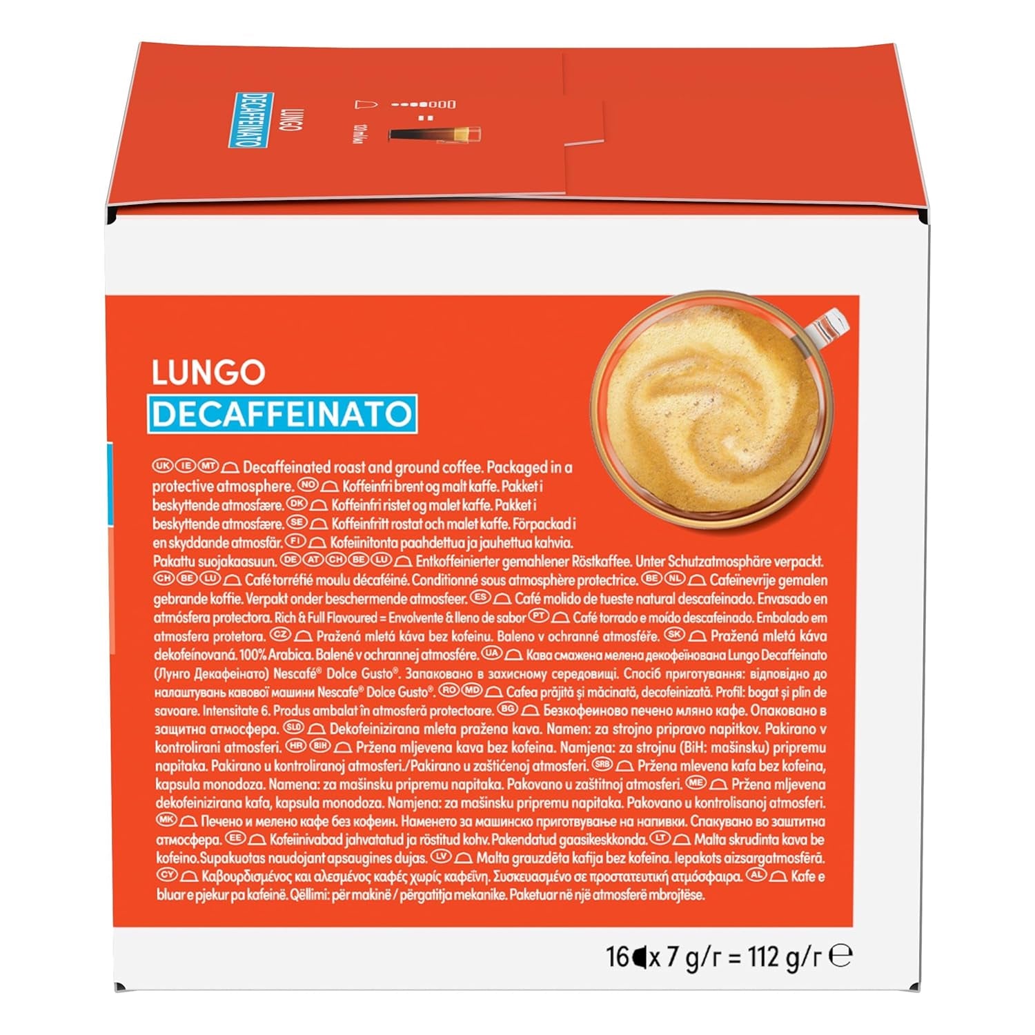 NESCAFÉ DOLCE GUSTO Lungo Decaffeinato kávové kapsle 3er Pack (3 x 16 kapslí)