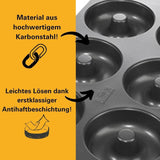 Birkmann, Easy Baking, Donutblech, Backform Für 6 Donuts, Mit Hochwertiger Antihaftbeschichtung, Ø 9 Cm, Mit Rezept, 881631 Formy a plechy na pečení Naty Shop