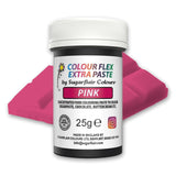 Potravinářské barvivo Sugarflair Colourflex Extra Pink Paste - Jedlé potravinářské barvivo na máslový krém, čokoládu, cukrovou pastu, polevu, fondán, dortové směsi, těsto a další - 25g