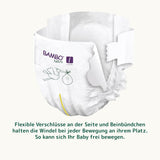 Dětské plenky Bambo Nature, velikost 1 (2-4 kg), 132 Count Moon Box | Prémiové plenky s vylepšenou ochranou proti protečení | Maximální pohodlí a svoboda pro novorozence | Dermatologicky testované plenky