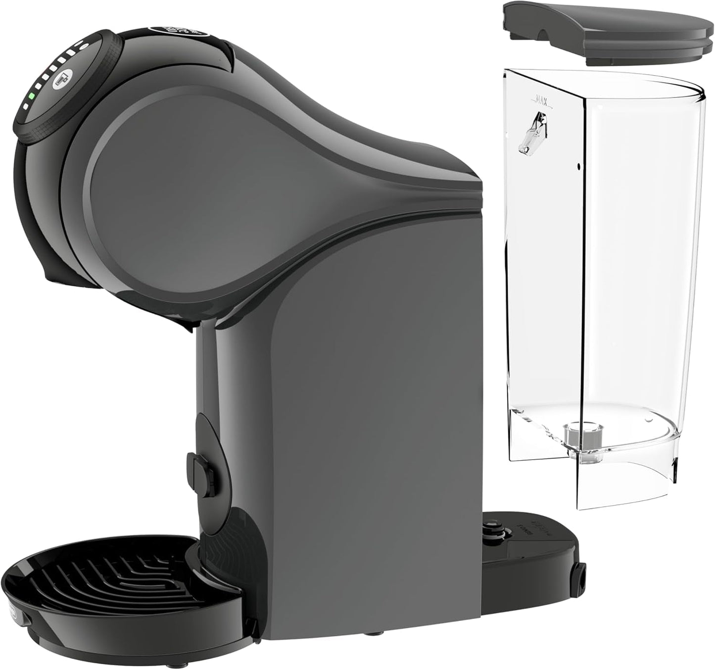 NESCAFÉ DOLCE GUSTO DeLonghi Dolce Gusto Genio S EDG226.A, kávovar na espresso na kapsle včetně 3 kapslí, kompaktní design, nastavitelná odkapávací miska, 0,8 l, vyjímatelná nádrž na vodu, 1470 W, Antracit