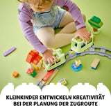Interaktivní dobrodružný vlak LEGO DUPLO Town, sada se světly a zvuky pro hraní rolí, umožňuje 2letým dětem stavět koleje, předškolní vzdělávací hračka 10427 Stavebnice Besuche den LEGO-Store