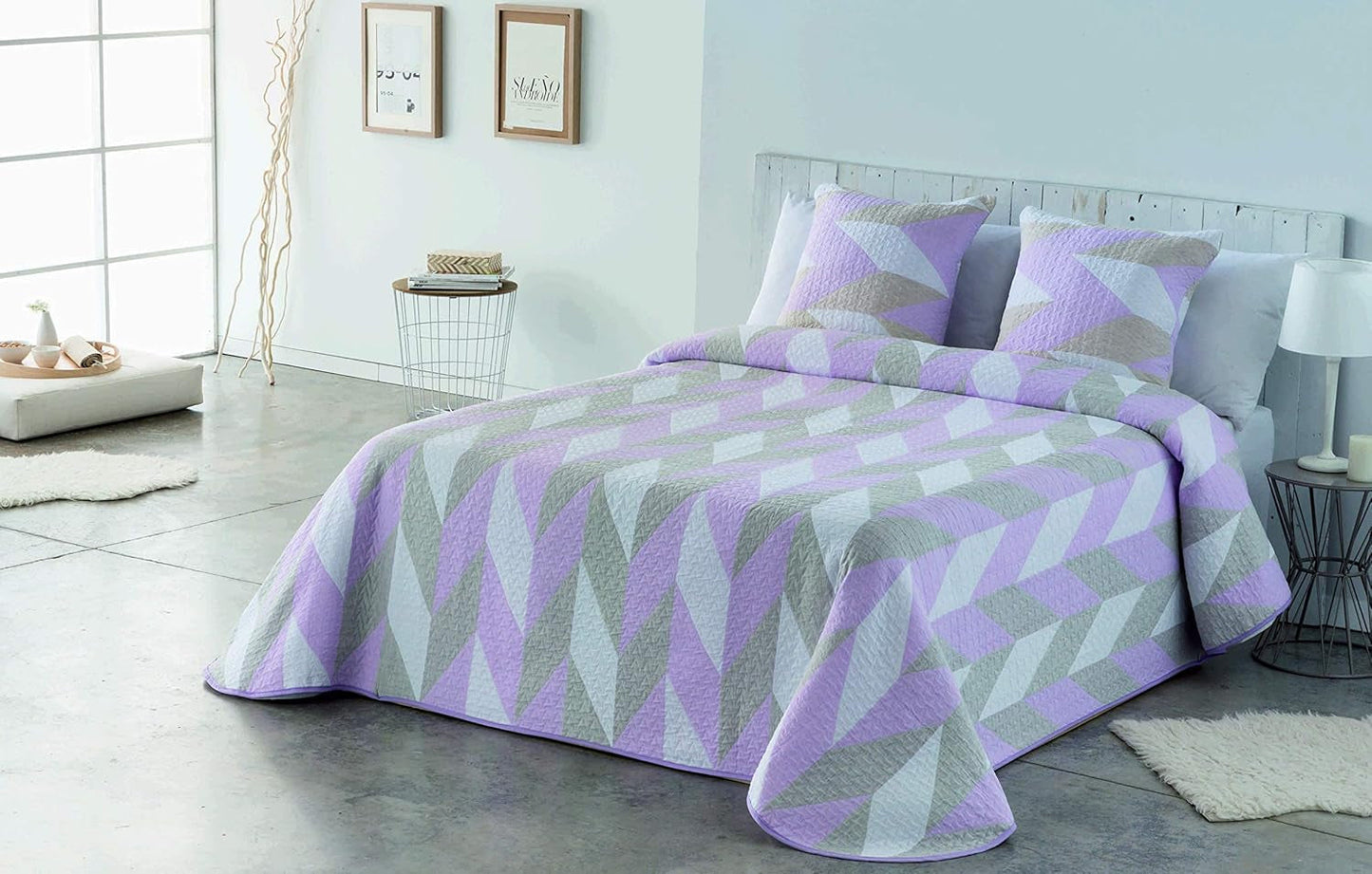 VIALMAN Sofia 30 Bouti Lehká přikrývka na manželskou postel | rozměr přikrývky 250 X 270 cm, šedá Přikrývky a přikrývky Naty Shop Pink 135X190 Cm