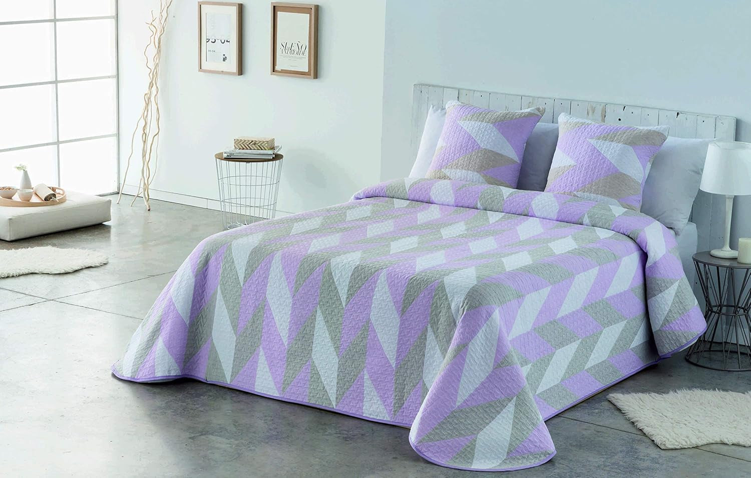 VIALMAN Sofia 30 Bouti Lehká přikrývka na manželskou postel | rozměr přikrývky 250 X 270 cm, šedá Přikrývky a přikrývky Naty Shop Pink 135X190 Cm