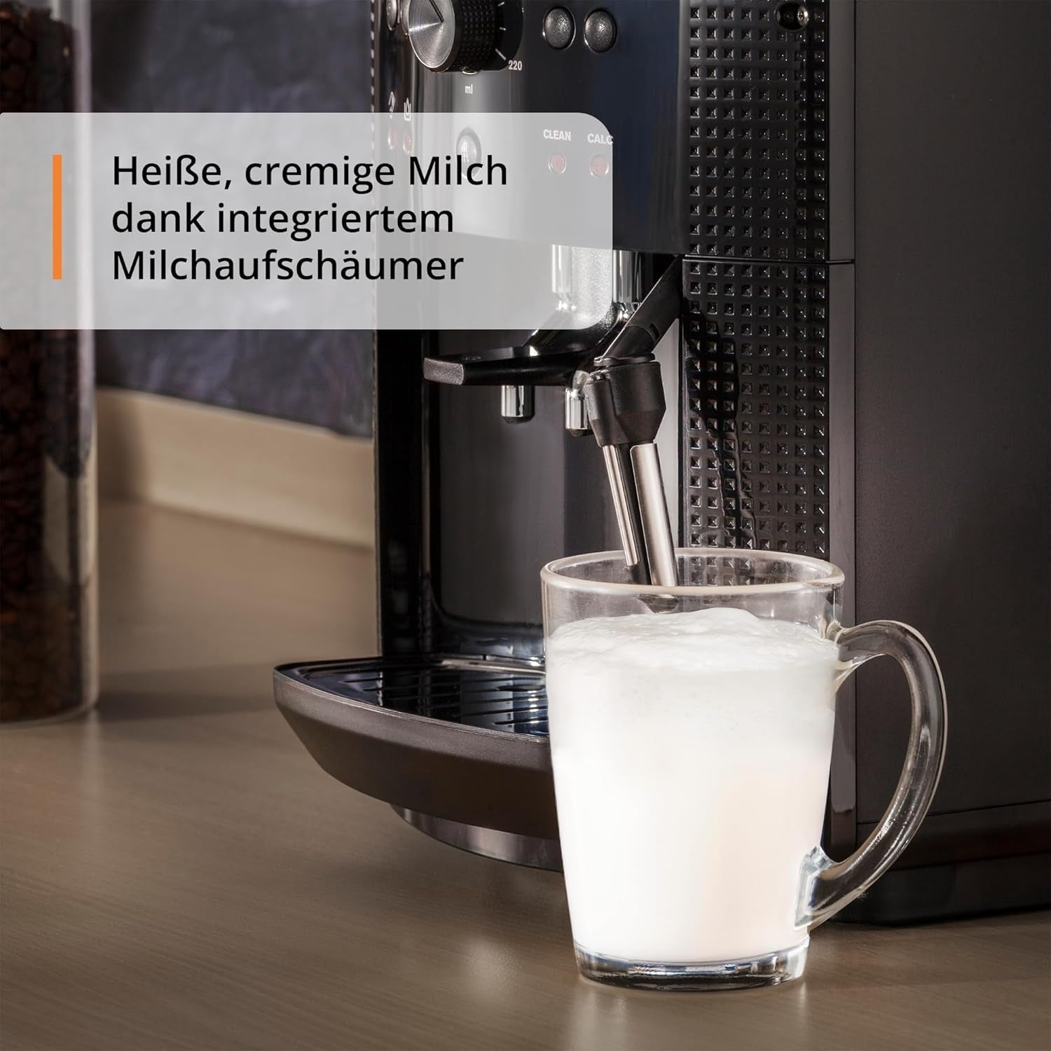Automatický espresso kávovar KRUPS Arabica Picto, kompaktní design, snadné ovládání, intuitivní nastavitelné otočné ovládání, napěňovač mléka, funkce 2 šálků, kávovar, černý, EA810870