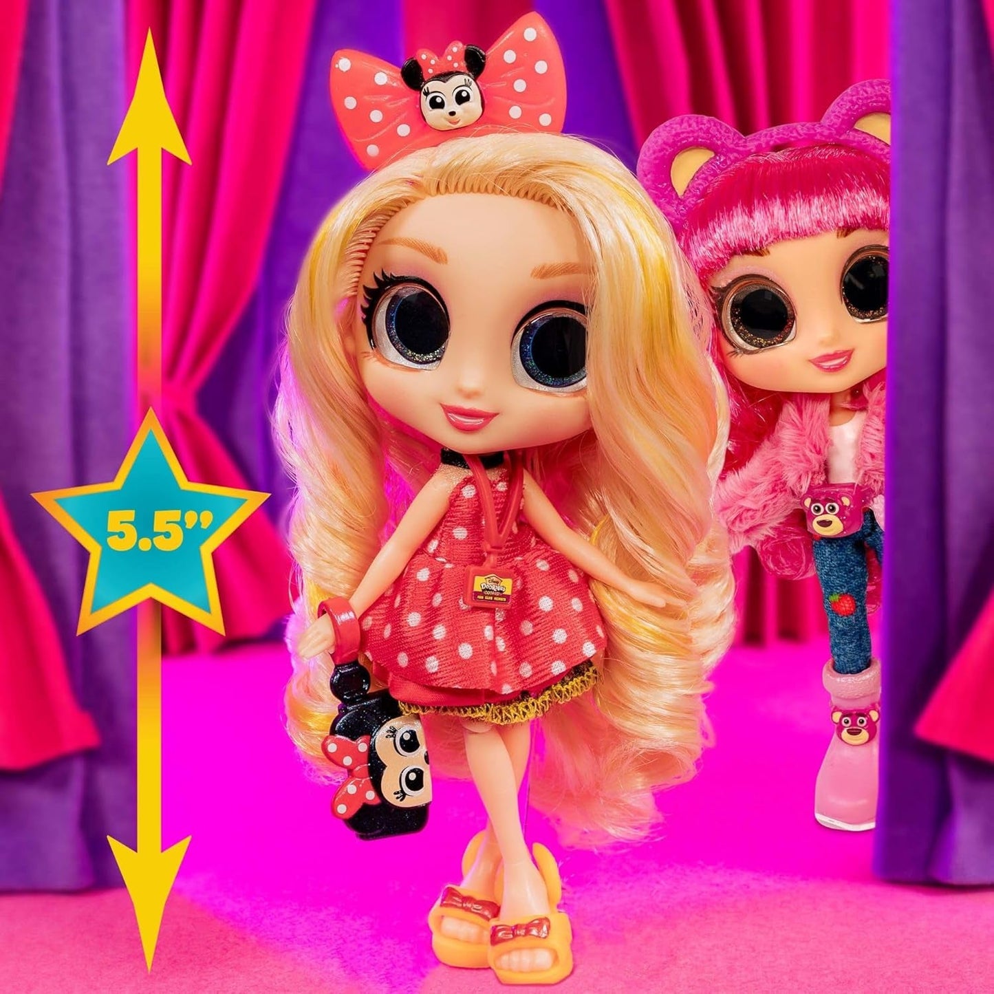 Sběratelské panenky Disney Doorables Adoorbs Series 1 s příslušenstvím, 14 cm, Módní panenka, Hračka od 5 let, Jen si hrajte