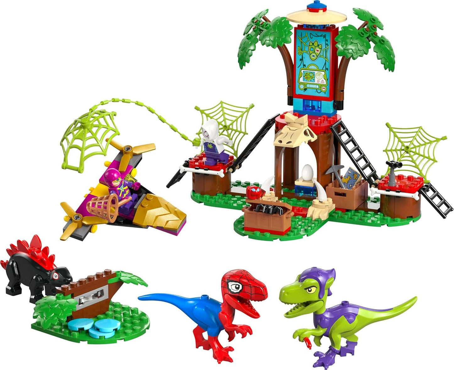 LEGO Marvel Showdown at the Treehouse: Spidey-Rex vs. Gobby-Raptor, Dinosauří sada na stavění a hraní, Hračka Dinosauří dárek pro chlapce a dívky 4+, Spidey a jeho super přátelé 11200 stavebnic Besuche den LEGO-Store