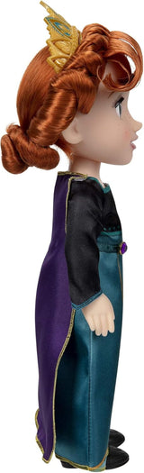Disney Frozen 2 Anna Doll – 35 cm vysoká polohovatelná panenka v ikonických módních šatech s erbem Arendelle a diadémem pro větší zábavu, pro dívky od 3 let.