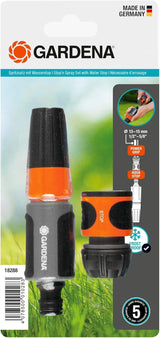 Sada postřikovačů Gardena pro hadice 13 mm (1/2 palce) a 15 mm (5/8 palce): Sada čisticích sprejů s Aquastop pro rychlou výměnu připojení (18288-20)