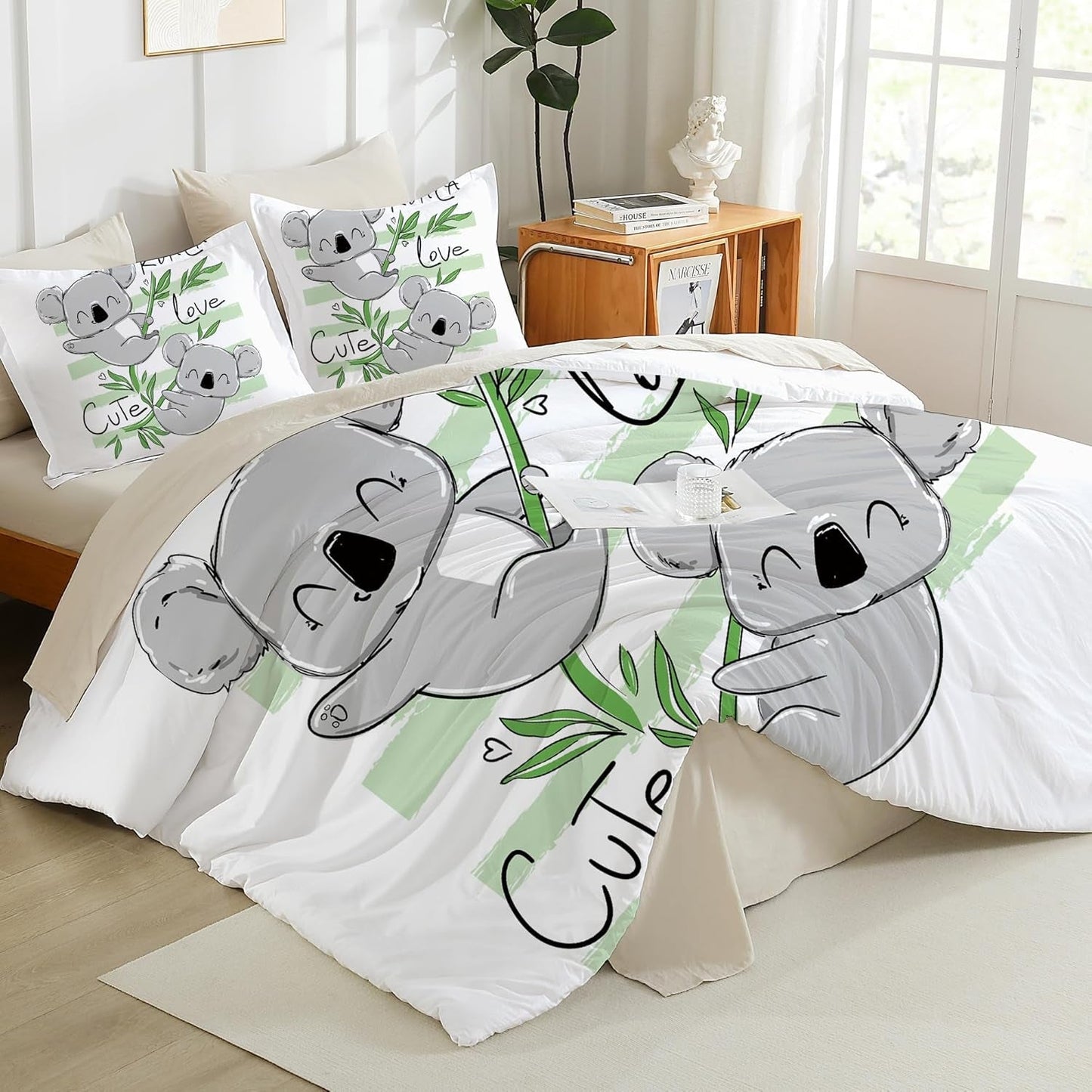 Povlečení pro děti, různé velikosti a různé animované postavičky Povlečení dětské Naty Shop Koalas 135X200Cm+80X80Cm